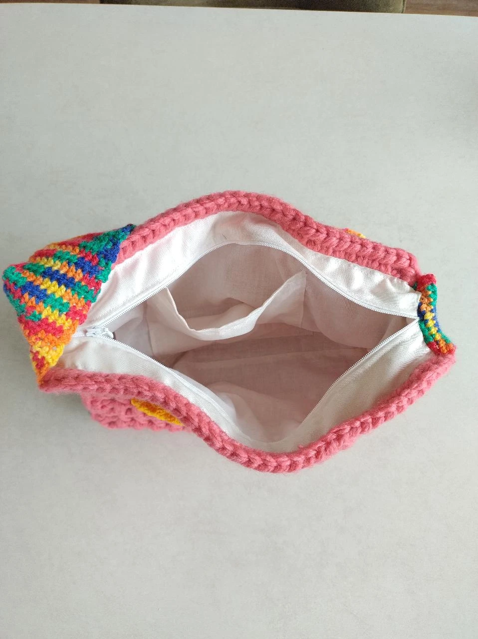 ✨Bolsa de ombro feita à mão cor rosa claro colorida espaçosa única – photo 8